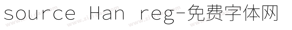 source Han reg字体转换